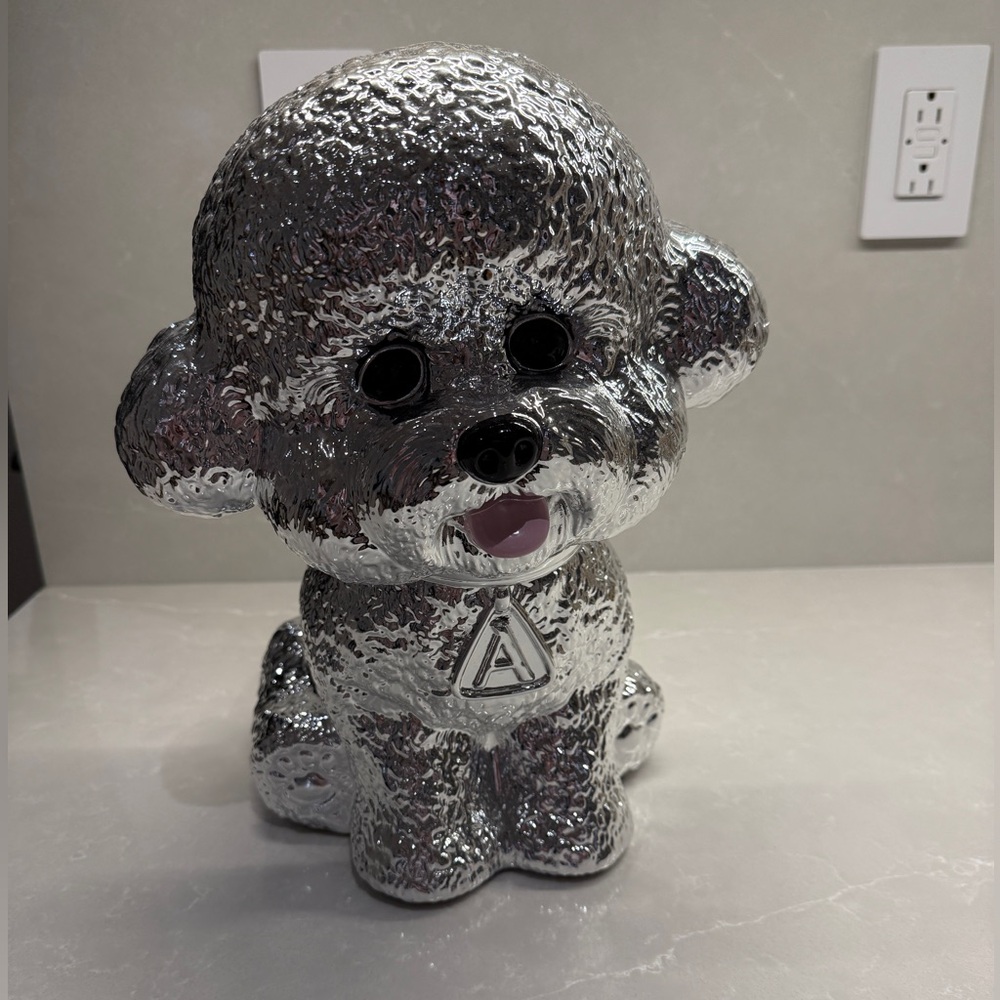 Aritzia Dog Ceramic Silver RARE